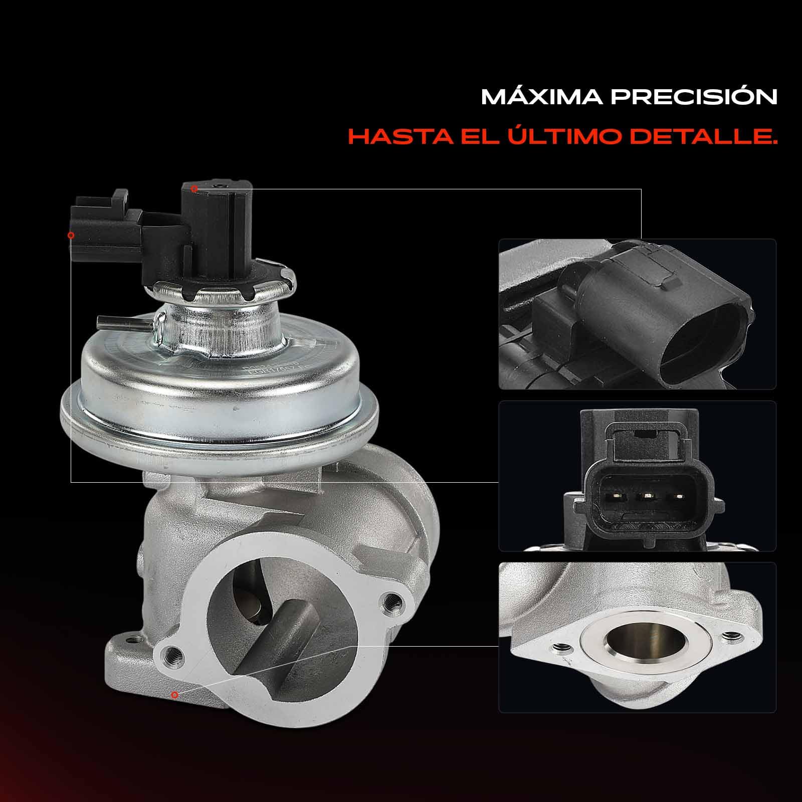 Frankberg Válvula EGR de 3 Polos 3C1Q9D475AA | Compatible con: Mondeo III Berlina B4Y, Mondeo III B5Y, Caja de tránsito FA, Plataforma/chasis Transit FM FN