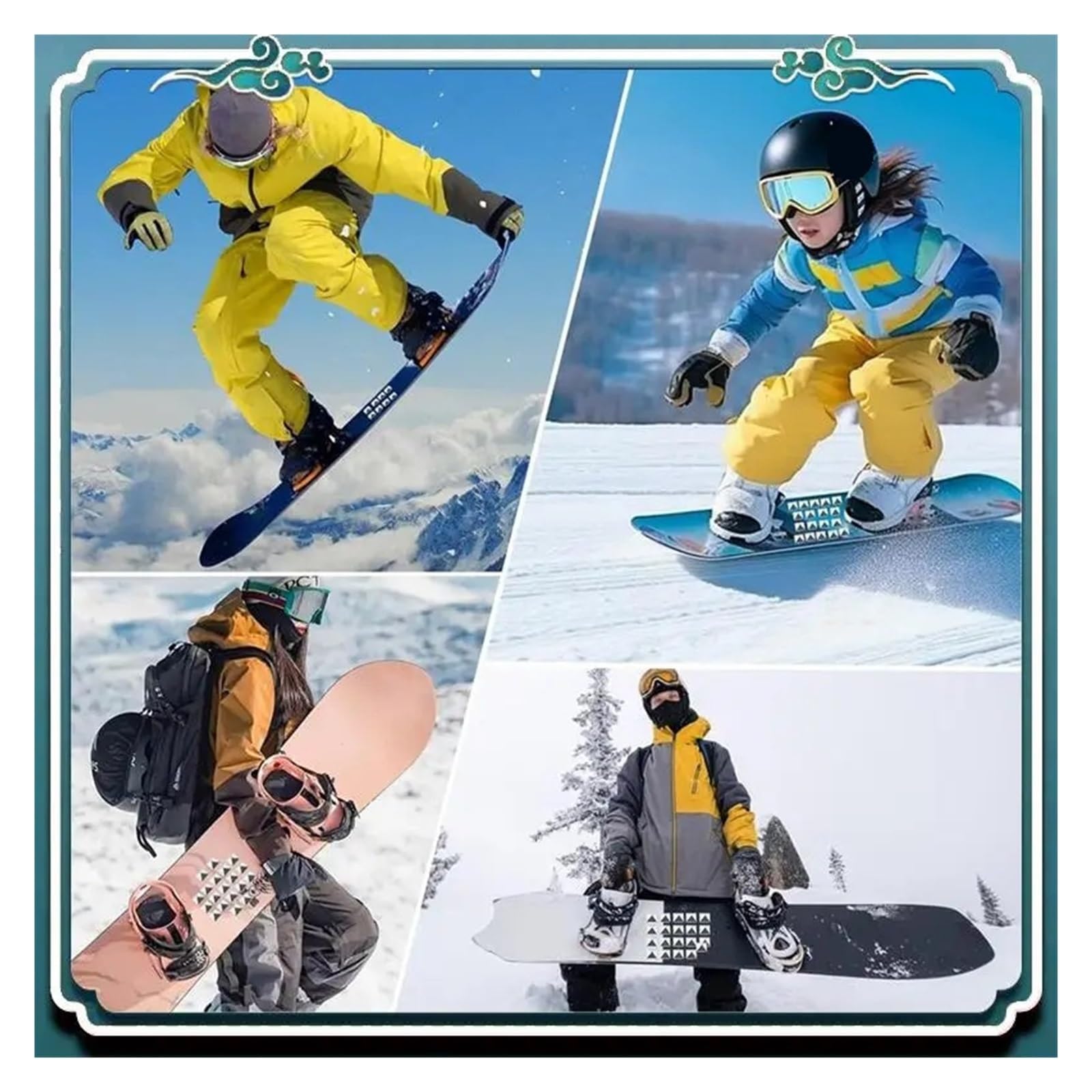 Coussinets pour Planche à Neige Lot de 18 Patins antidérapants for Planche à Neige