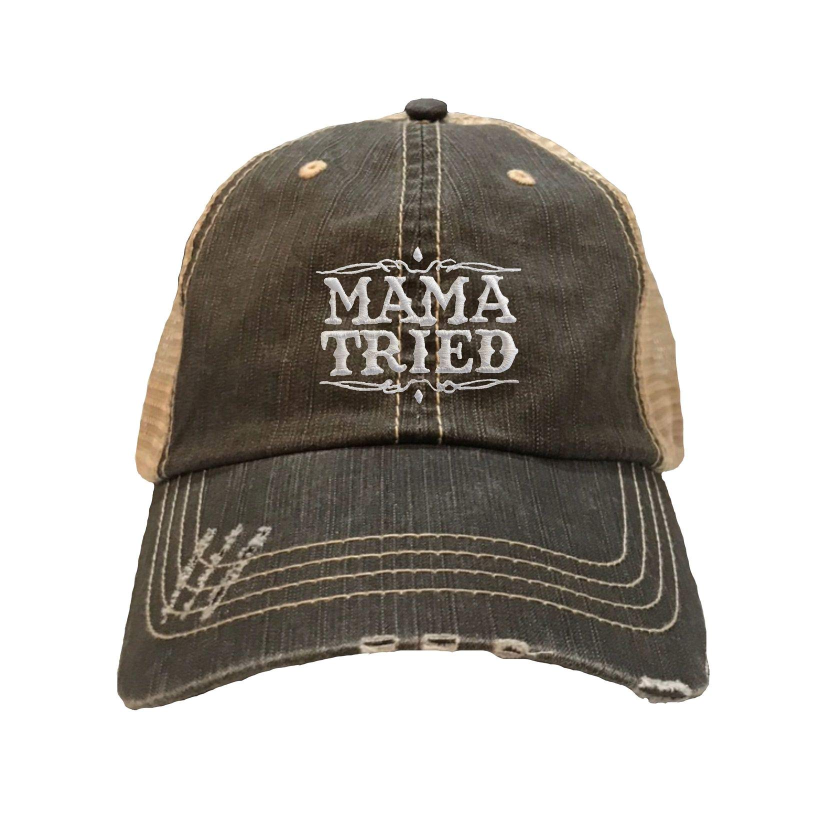Embroidered Distressed Trucker Cap 