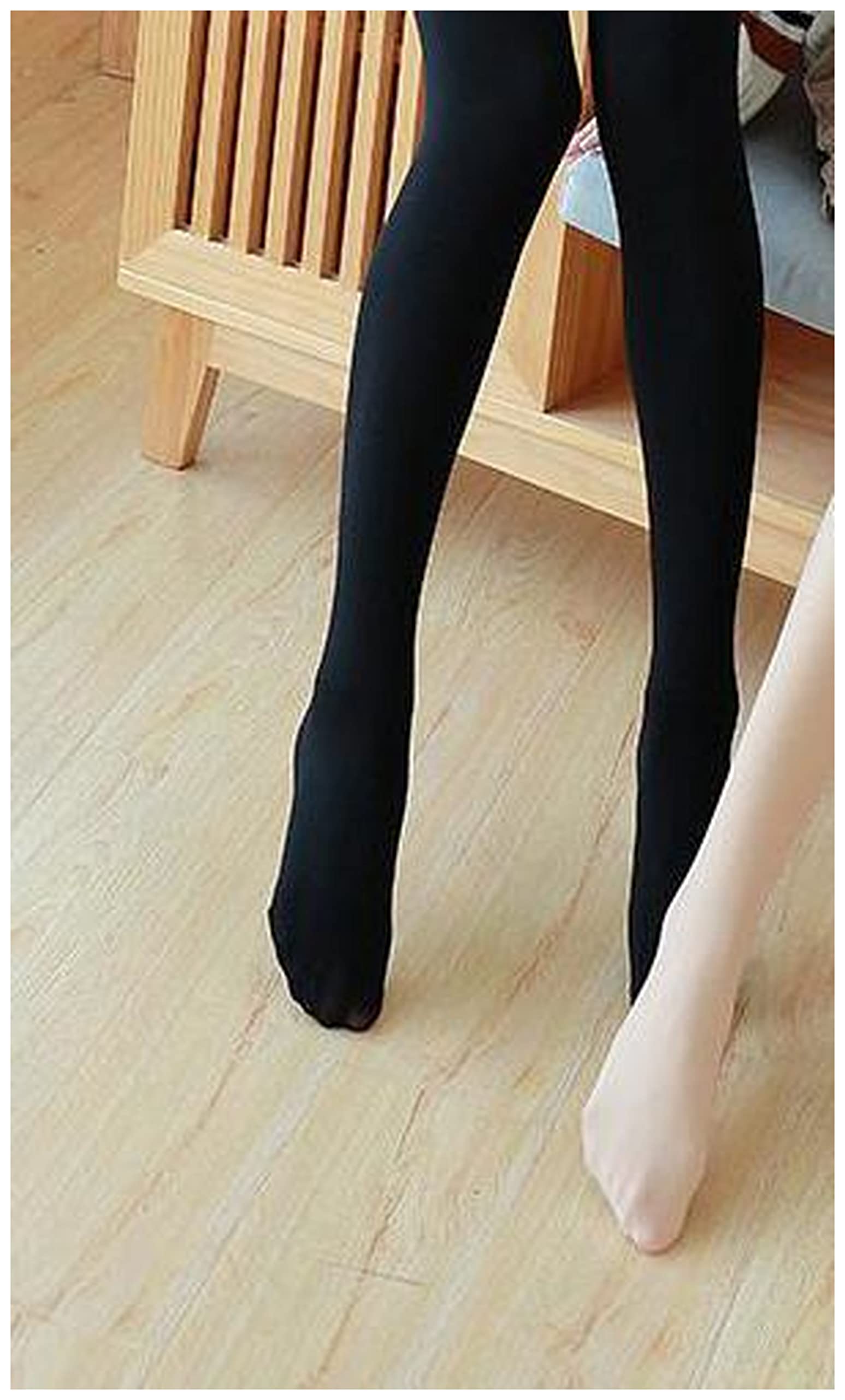 DUnLap Legging Sudation Femme Automne Plus artefact Velours Abdomen Jambes Blancs Jambe lumière Jambe Femme Leggins Push up Monter Fitness Leggings Femme (Color : Black Stocking, Size : Weight 460G)