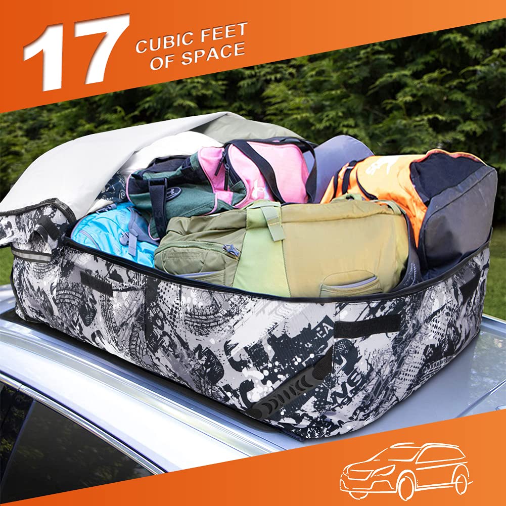 ULIGOTA Car Roof Bag Large Roofing Cargo Carrier Bags Waterproof Soft Rooftop Luggage Storage