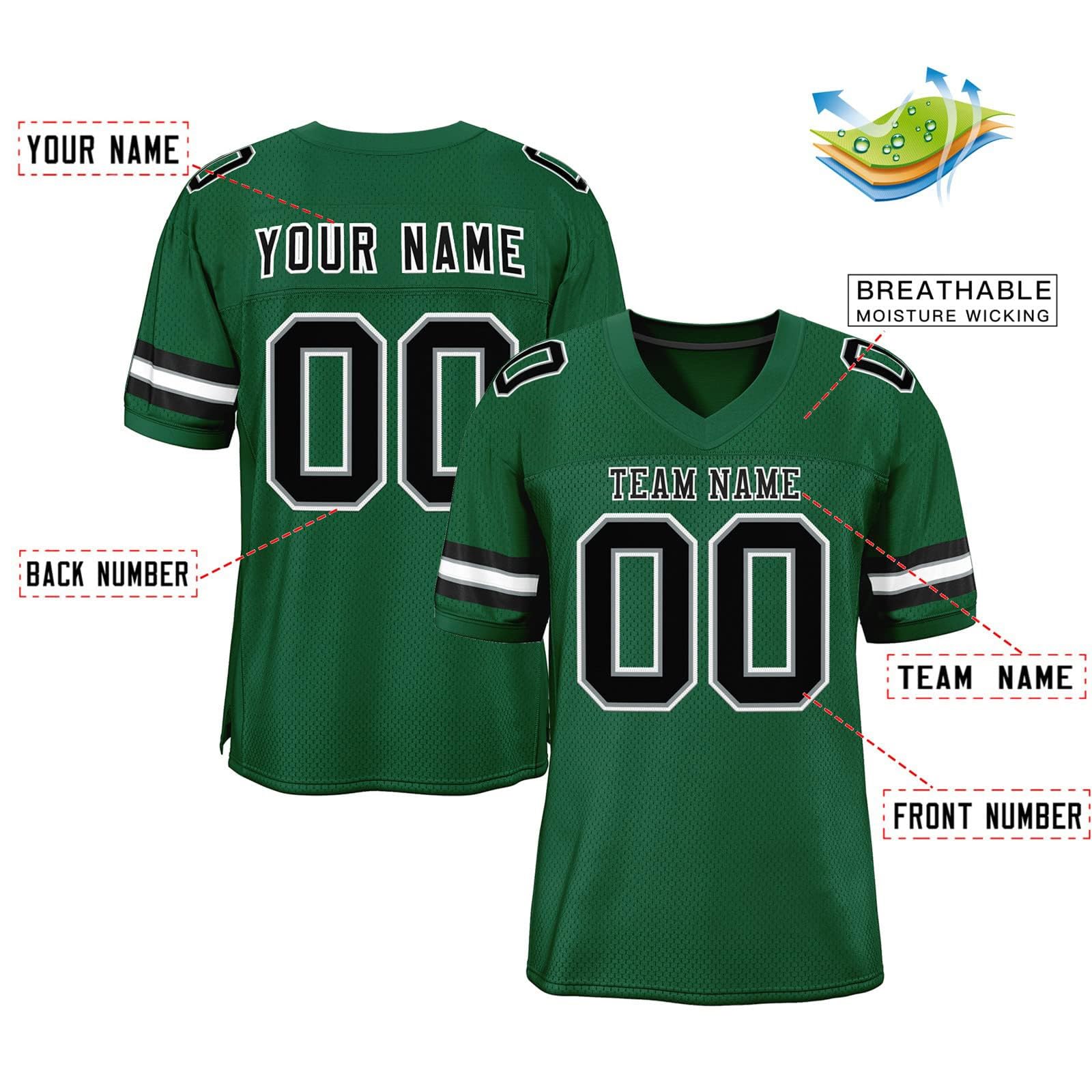 Generisch Personalisiert American Football Trikot Mit Name Nummer Für Kinder Erwachsene Junge Mädchen Herren Damen
