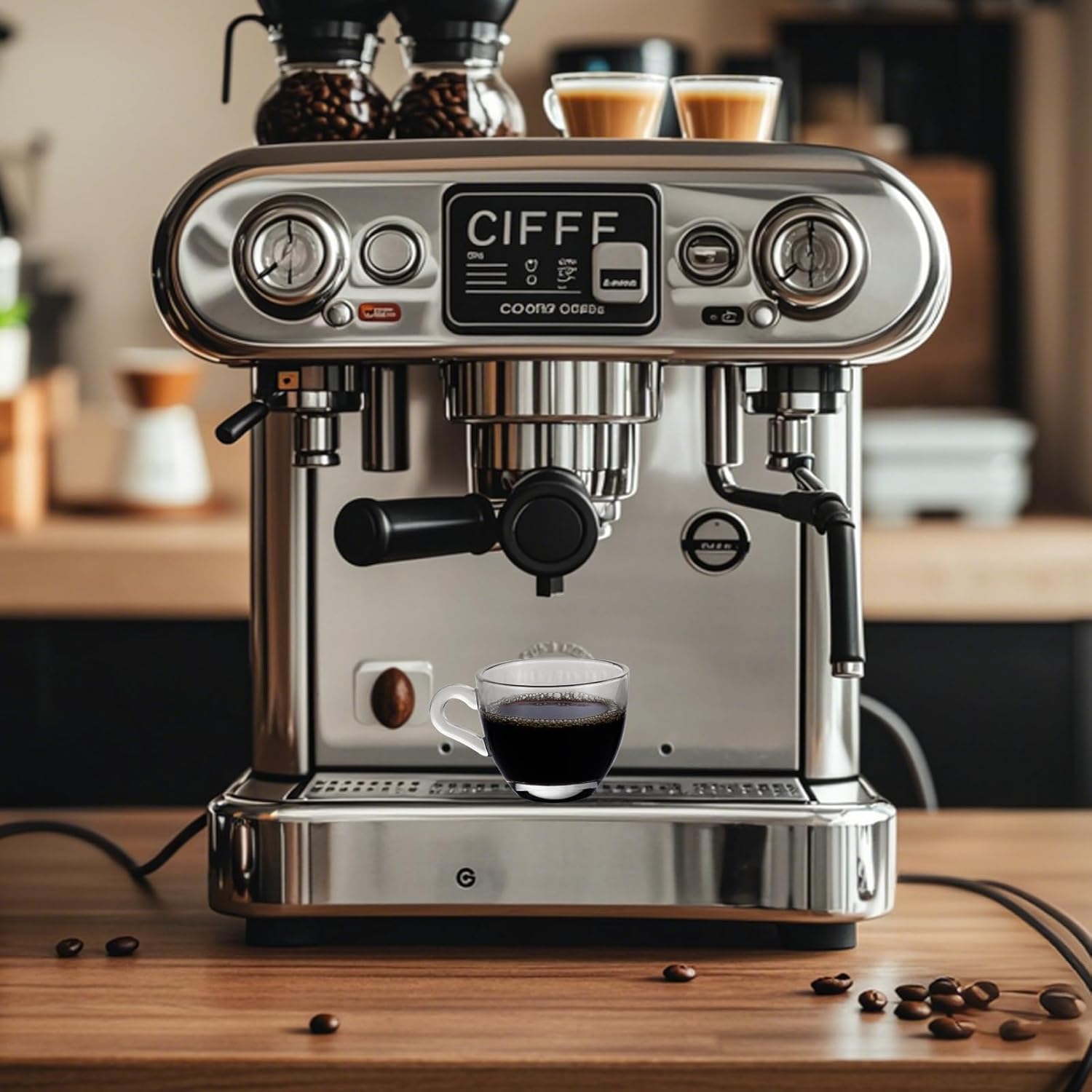 Glass Espresso Shot Cups with Saucers Set of 6, Clear Small Demitasse Cup with Stainless Steel Spoons, Dishwasher & Microwave Safe Tiny Coffee Mugs Only for Espresso, 2.5OZ/75M - Image 5