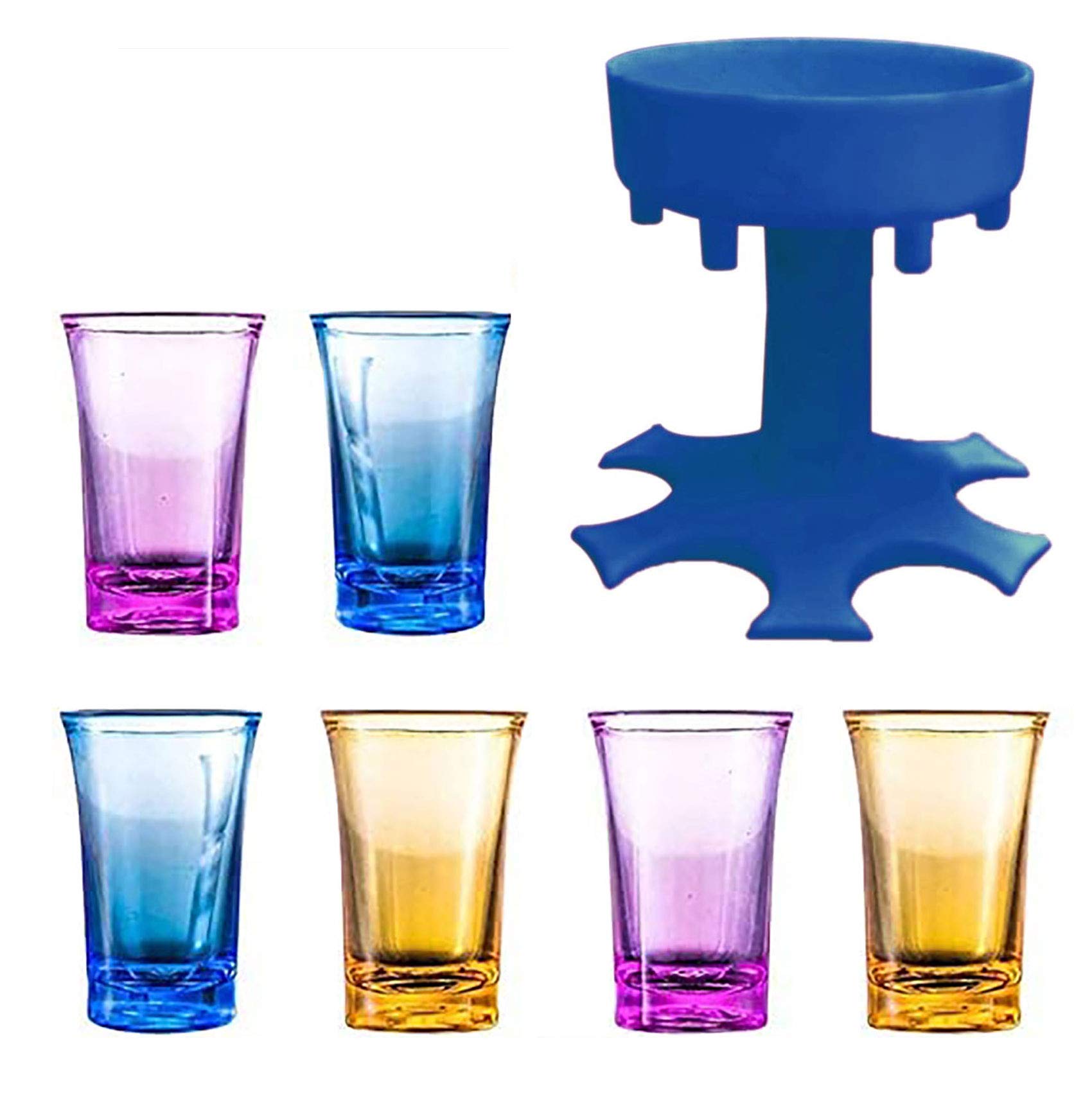 Buy 6 Ways Glass Dispenser and Holder with 6 Cups, Multiple 6 s
