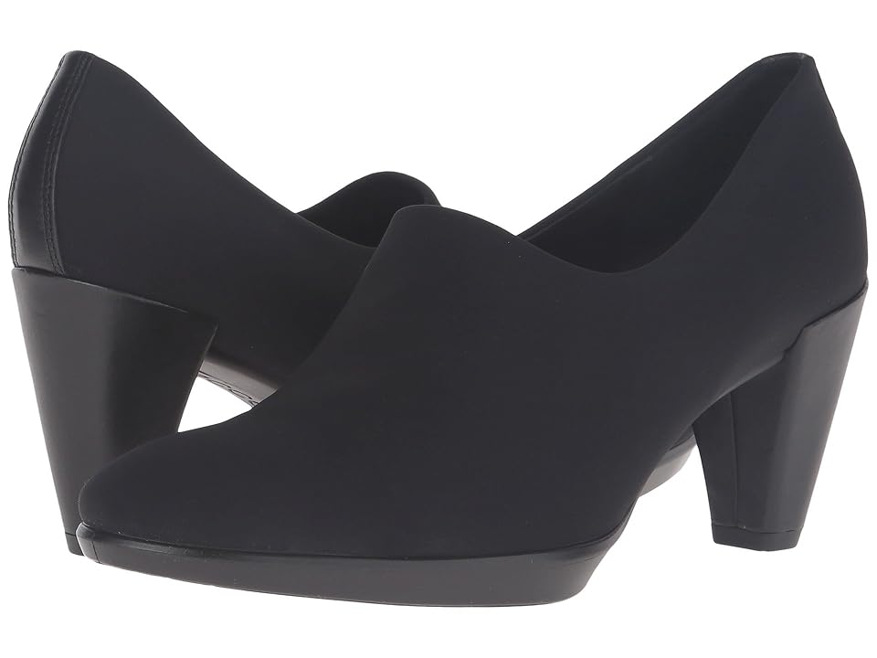 

ECCO Shape 55 Plateau Shootie (Black/Black Textile/Cow Leather) High Heels