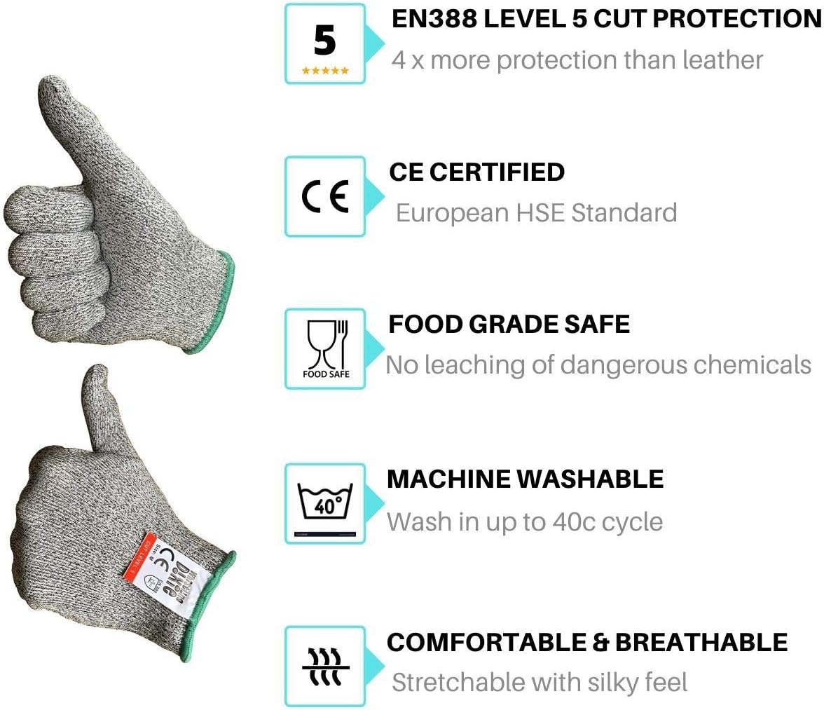 Whistling Dixie Cut Resistant Gloves Level 5 Protection,EN 388