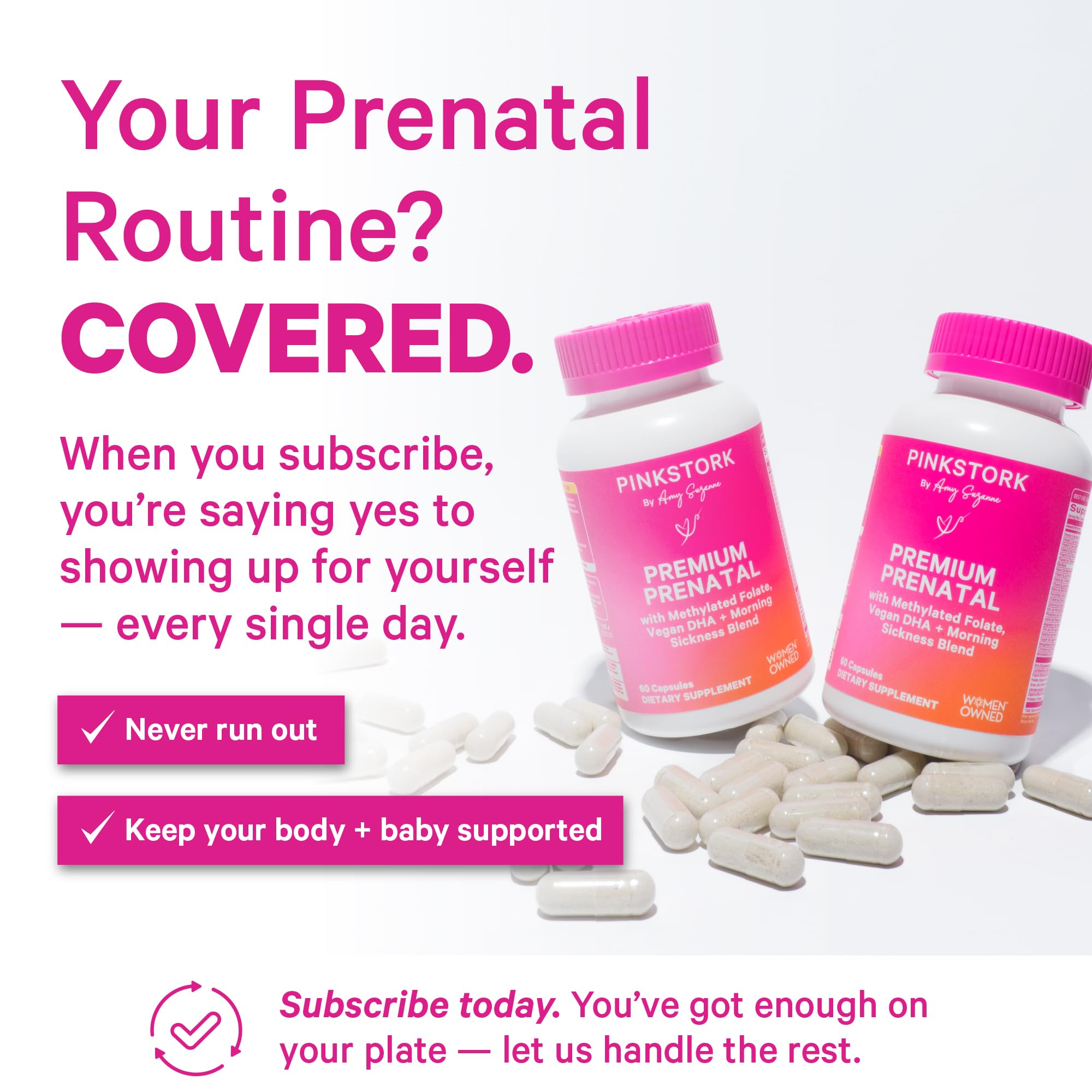 Pink Stork Premium Prenatal Vitamins for Women, 60 Count — Amazon image 4