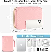 Vista 4 de Organizador de cables de viaje, Rosa
