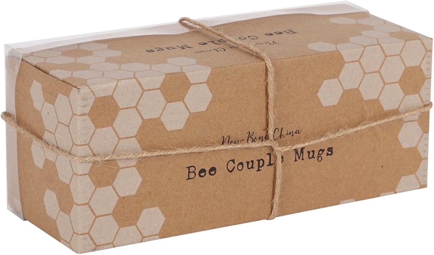 jones DP_41538 Mug Set | Queen Bee Keeper | H9cm x W11cm x D11cm | Pack of 2, Cream