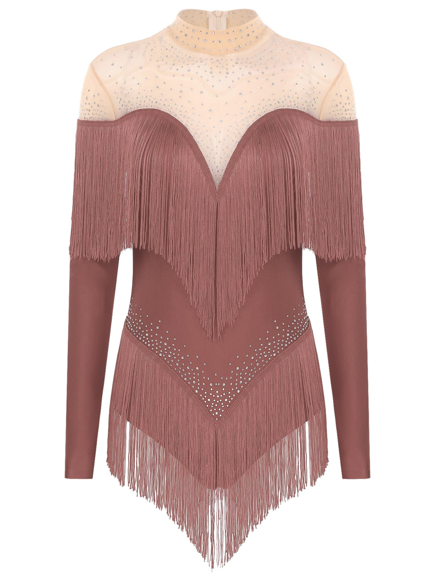 Herren Eiskunstlauf Body Mit Glitzer - Langarm Overall Für Tanz & Ballett