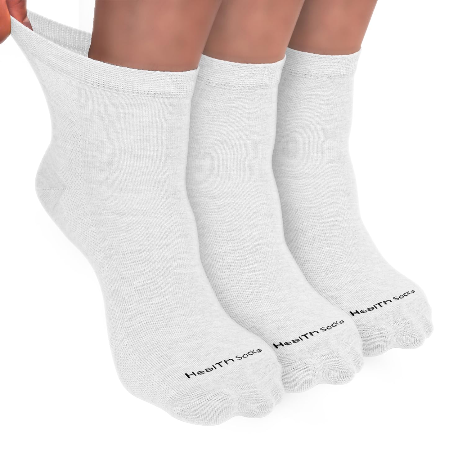 FOOTPRINTS Unisex Bamboo Diabetic Ankle Socks | Thicker Soft Comfy Seamless | pack of 3-picture-18