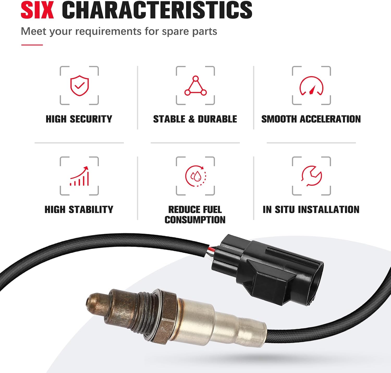 O2 Oxygen Sensor Wideband, Replacement Oxygen Sensor Compatible for Land Rover & for Jaguar Models - Discovery 2017-2018, Discovery Sport 2015-2017, LR4 2014-2016, Range Rover 2015-2018