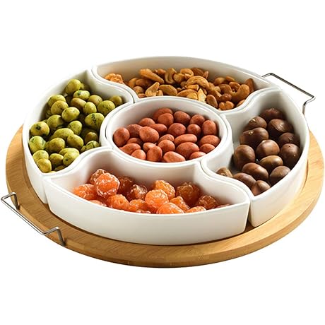 Yarlung 11-inch Ceramic Divided Serving Platter