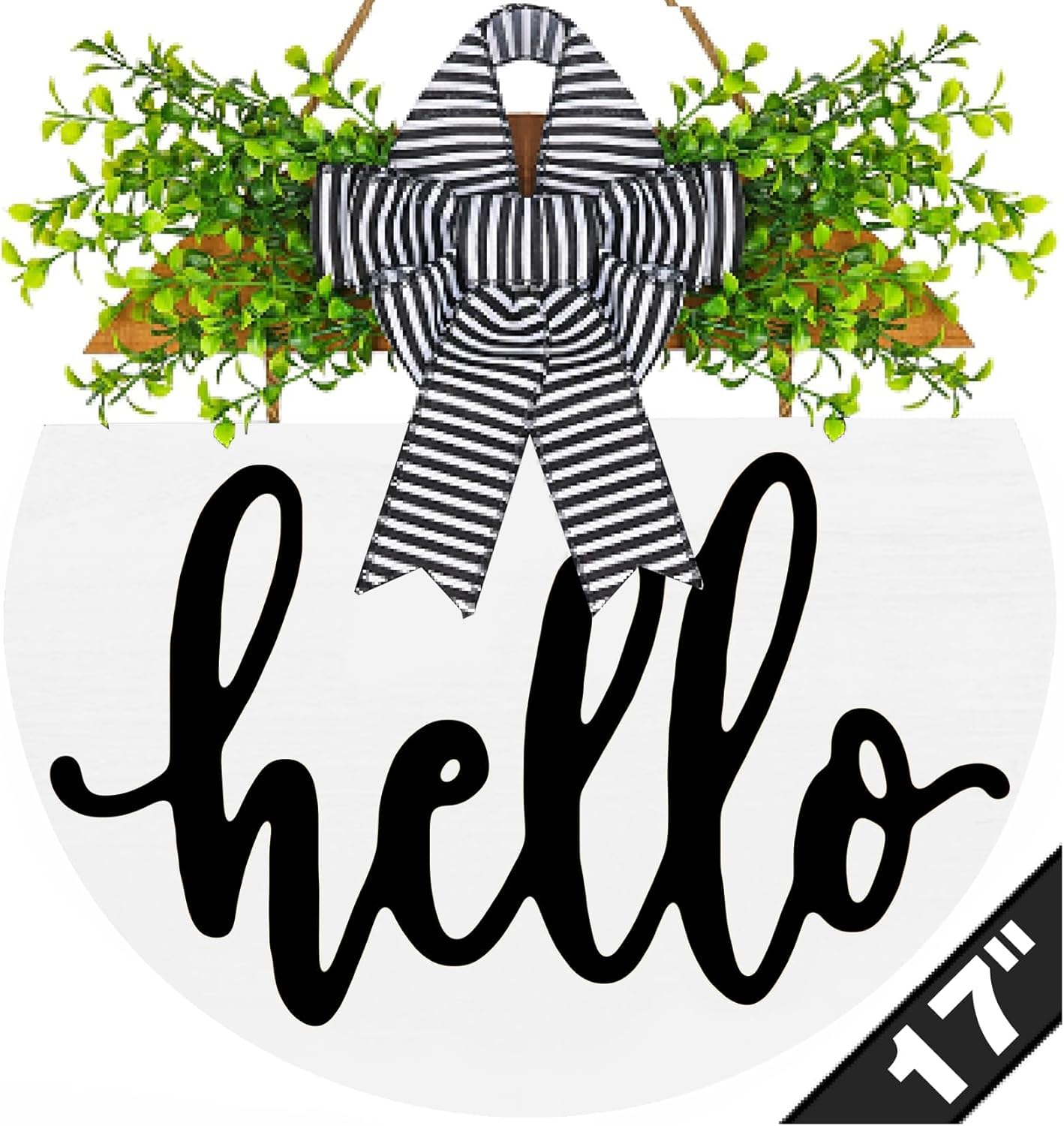 17" Interchangeable Seasonal Welcome Sign for Front Door Deco