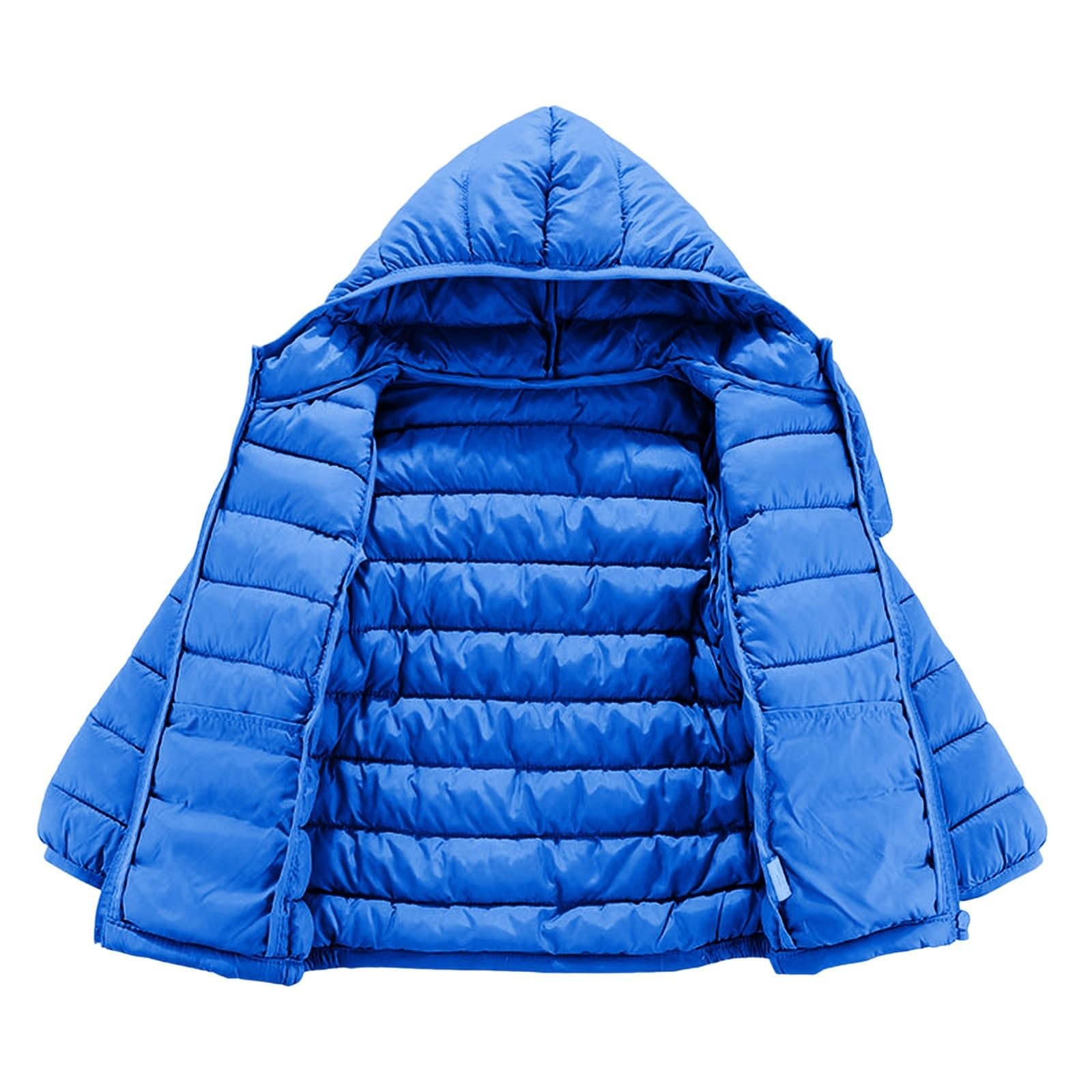 Winterjacke Mädchen und Jungen Leichte Daunenjacke Kinder Leichtgewichtige Warme Softshelljacke Steppjacke Puffer Jacke Herbst Mit ReißVerschluss Winddicht Kapuzenjacke Winter Freizeitjacke