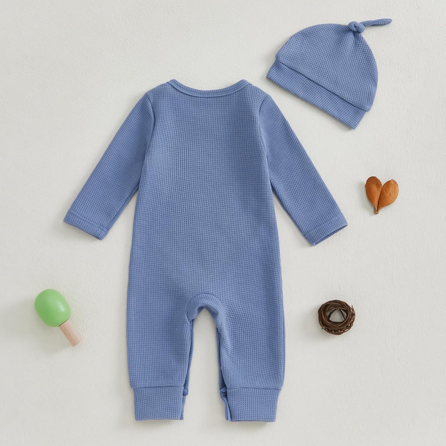 SAYOO Aunties Bestie Baby Clothes Gender Neutral Unisex Newborn Boy Girl Ribbed One-Piece Solid Jumpsuit Romper Outfit - Image 4