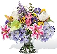 Vista 1 de Petals Centro de mesa de seda de lirio, tulipán y lirio