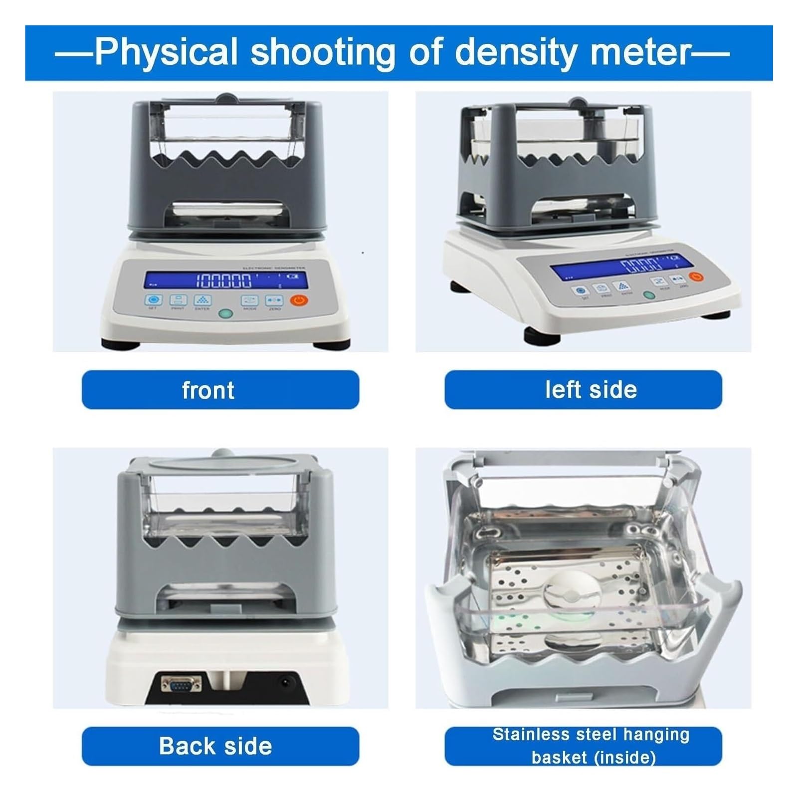 Tester Elettronico Di Purezza Dei Metalli Preziosi Densimetro digitale for solidi, gravimetro, tester di densità for granuli di gomma plastica for test(300a)