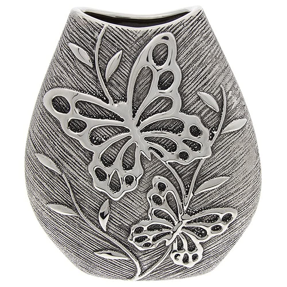 The Present Shop Joe Davies Butterfly Wide Vase Small - Gunmetal JD311250