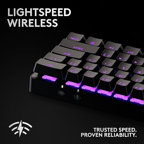 Miniatura 3 de Logitech G PRO X 60 Teclado inalámbrico Lightspeed para juegos, ultra compacto TKL 60% teclado mecánico para PC con Windows, LIGHTSYNC RGB, teclas
