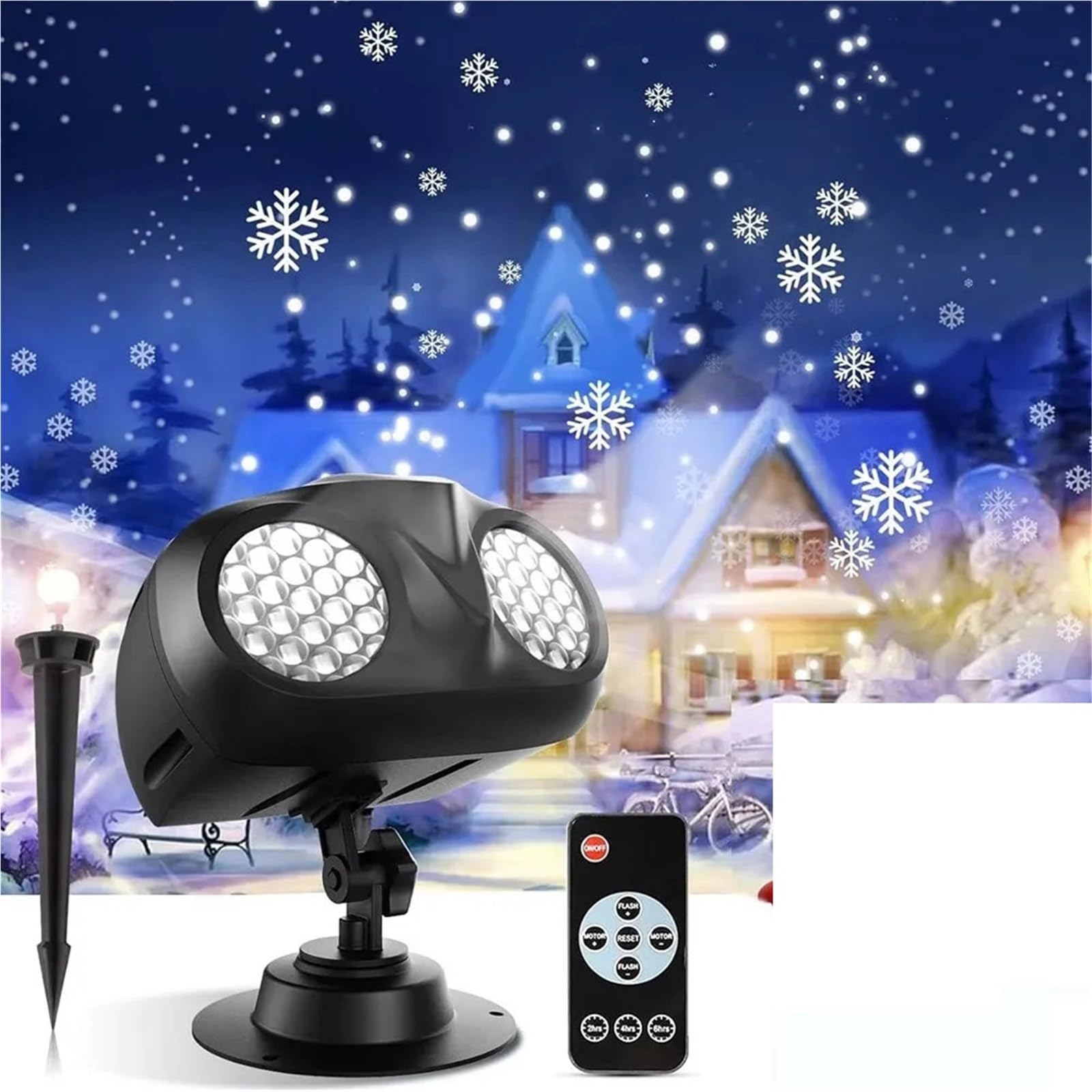 Proiettore di luci natalizie con fiocchi di neve, proiettore di luci natalizie for feste