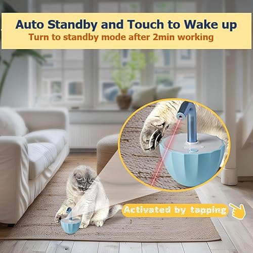 Miniatura 7 de Juguetes para gatos de interior puntero láser, juguete interactivo para gatos adultos aburridos de interior, juguetes automáticos para gatos,