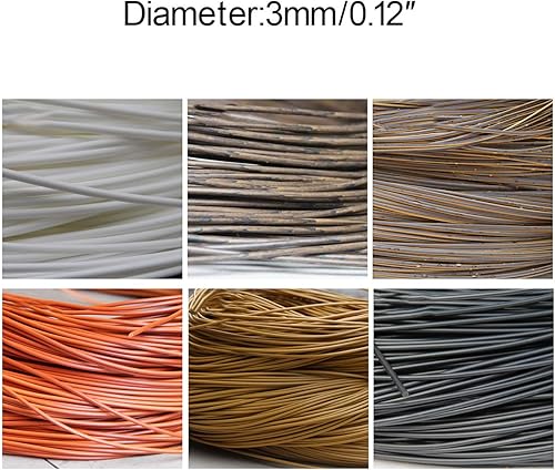 Miniatura 2 de Queenbox Material de tejido de ratán sintético de 17.64 oz (229.7 ft), 0.118 in de ancho, ratán de plástico redondo sólido de polietileno para