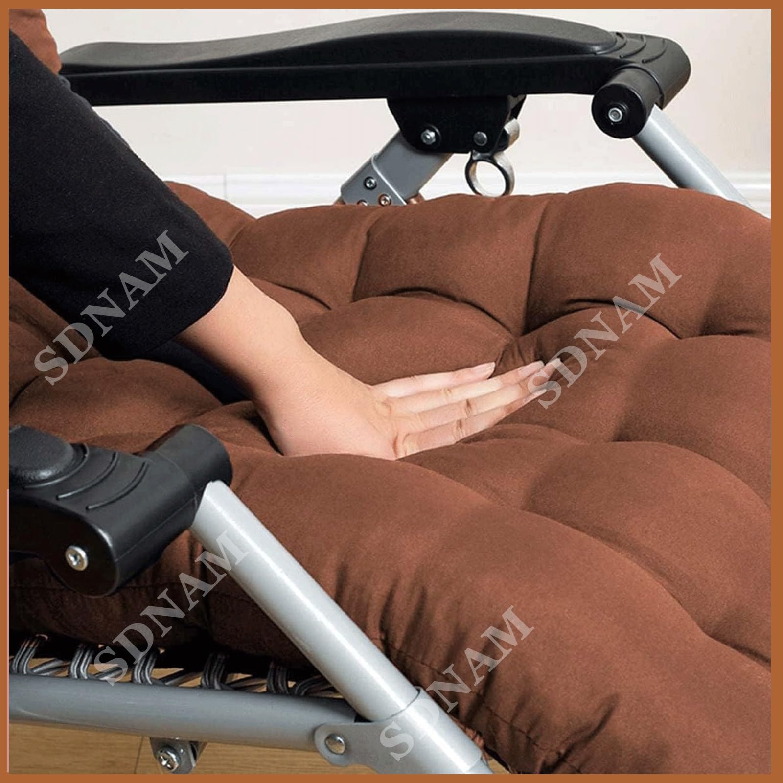 Cuscini per lettini Prendisole Cuscino per sedie da Salotto Portatile per Giardino Lettini da Sole per Interni all'aperto(#7,170x48x8cm)