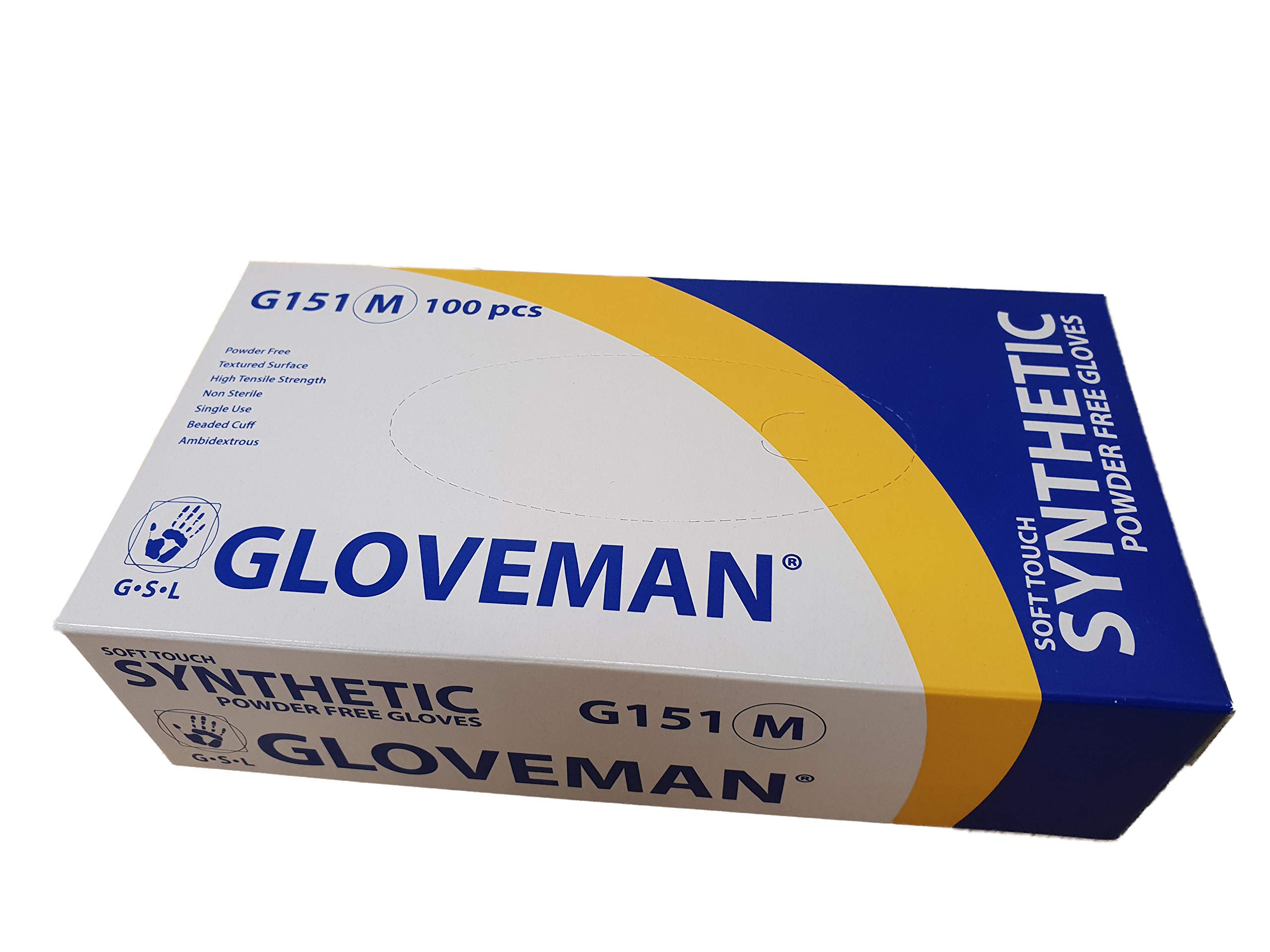 Soft Touch - Guantes desechables sintéticos sin polvo (caja de 100 unidades) (pequeños)