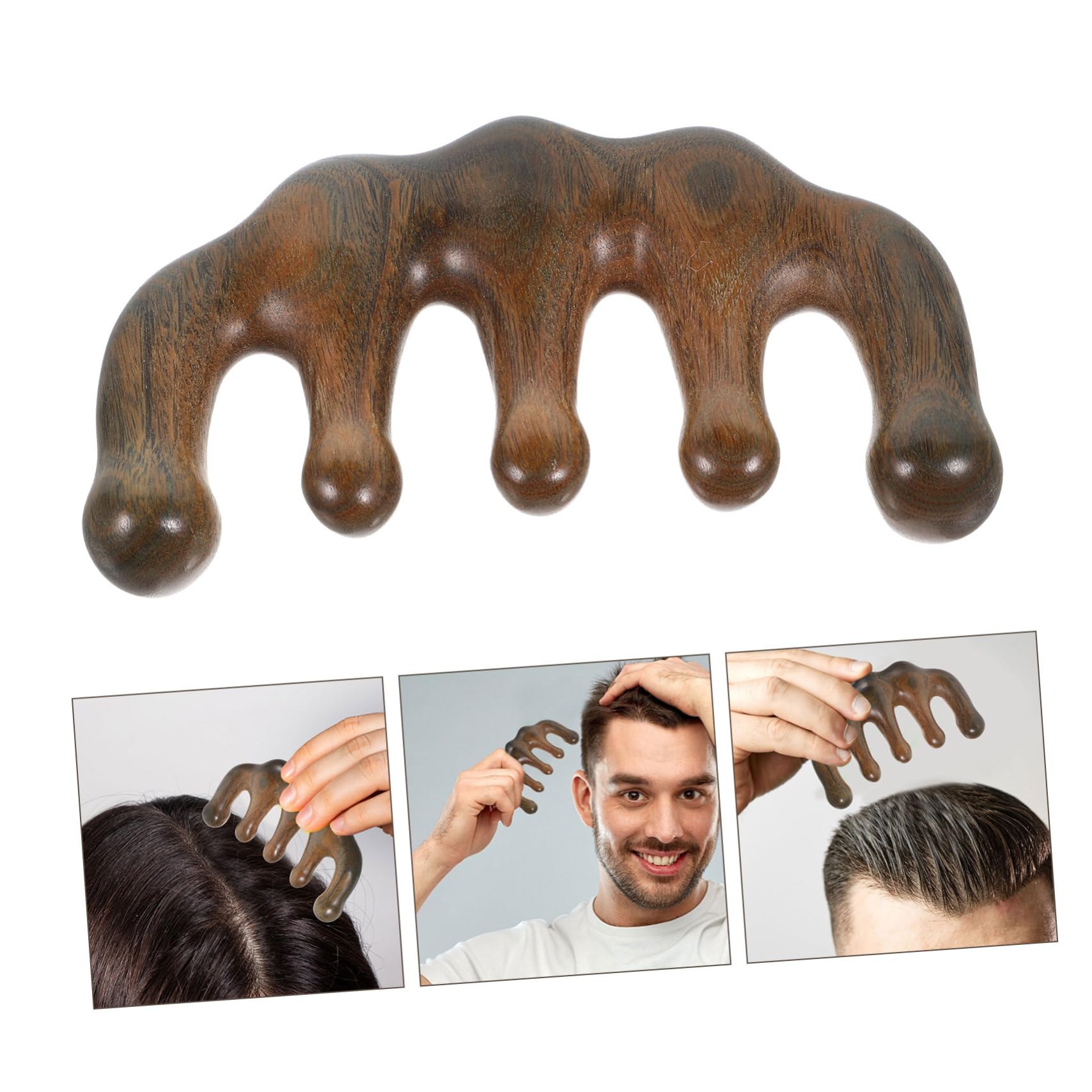2pezzi Pettine Massaggiatore Per Capelluto e Strumento Design e Finitura Per Comfort Assoluto