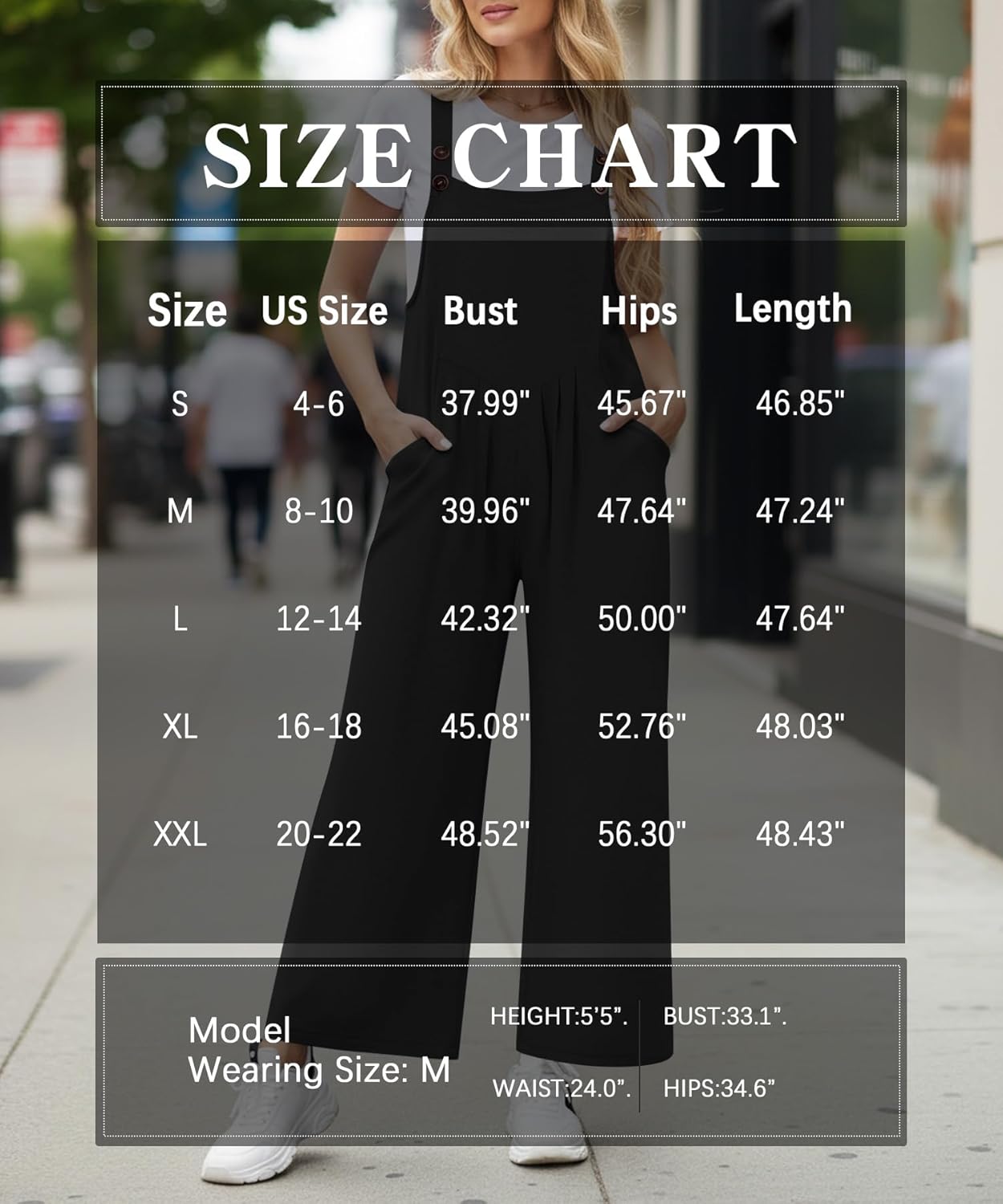 NILOUFO Overalls for Women Bib Wide Leg Jumpsuits Summer Sleeveless Adjustable Strap Rompers Loose Bib Pants with Pockets - Image 7