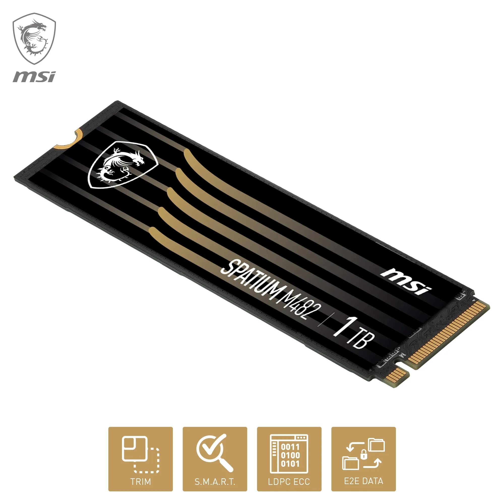内蔵型SSD NVMe M.2 SSD 1TB Amazon | MSI SPATIUM M482 SSD 1TB - PCIe 4.0 NVMe M.2 内蔵ソリッド