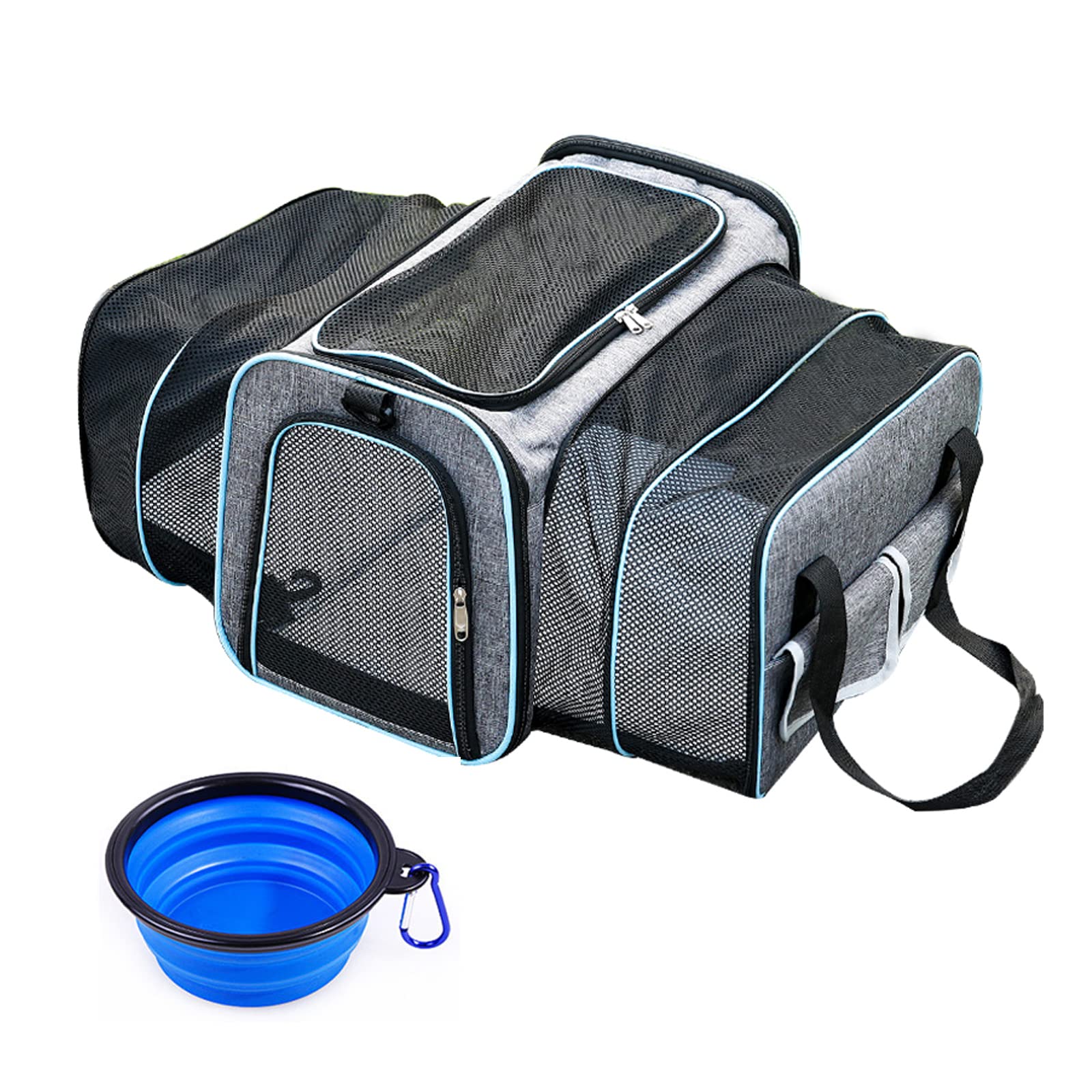 Cat Carrier, Portable Pet Carrier Bag for Cats and Small Dogs, Foldable Soft Sided Cat Transport Carrier