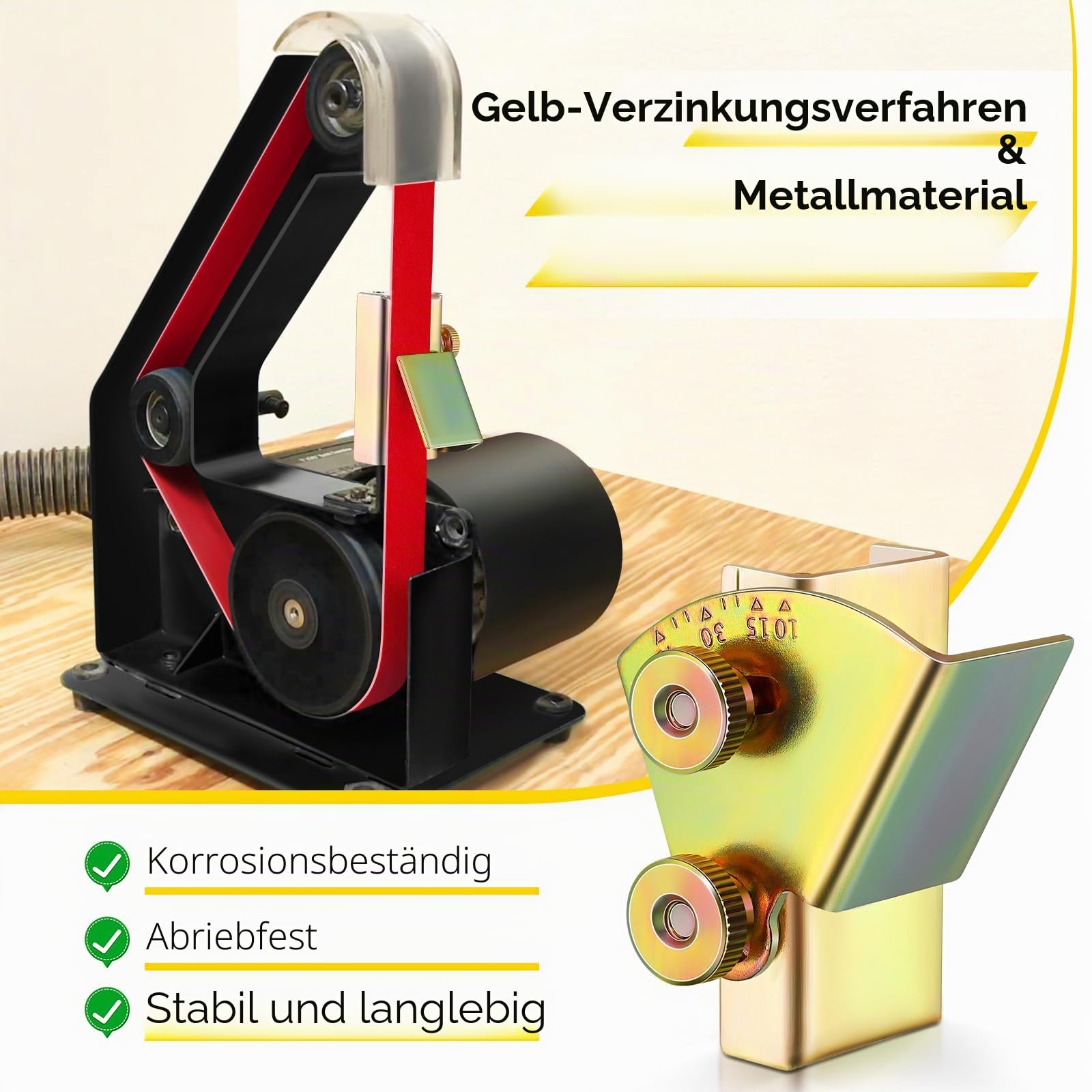 Feekoon Messerschärfwinkelführung für 1 x 30 Bandschleifer, verstellbare Winkelführung von 10 bis 45, Klingenschärfer, Vorrichtung, scharfe Universal-Messer-Winkelführungen, schärfen Sie exakte Winkel