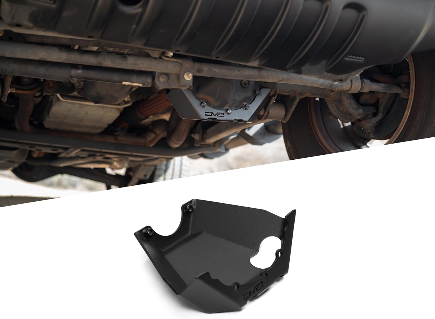 DV8 Offroad Front Differential Skid Plate for 2007-2018 Jeep Wrangler JK with Dana 30 Front Axle | Pinion Skid to Prevent Getting Hung Up on Rocks & Uneven Terrain | Durable Steel Design | Powder Coat