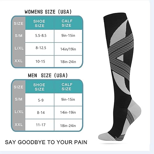 Miniatura 7 de YIFVTFCK Knee High Compression Socks for Women Men Circulation Support Socks for Pregnancy Running