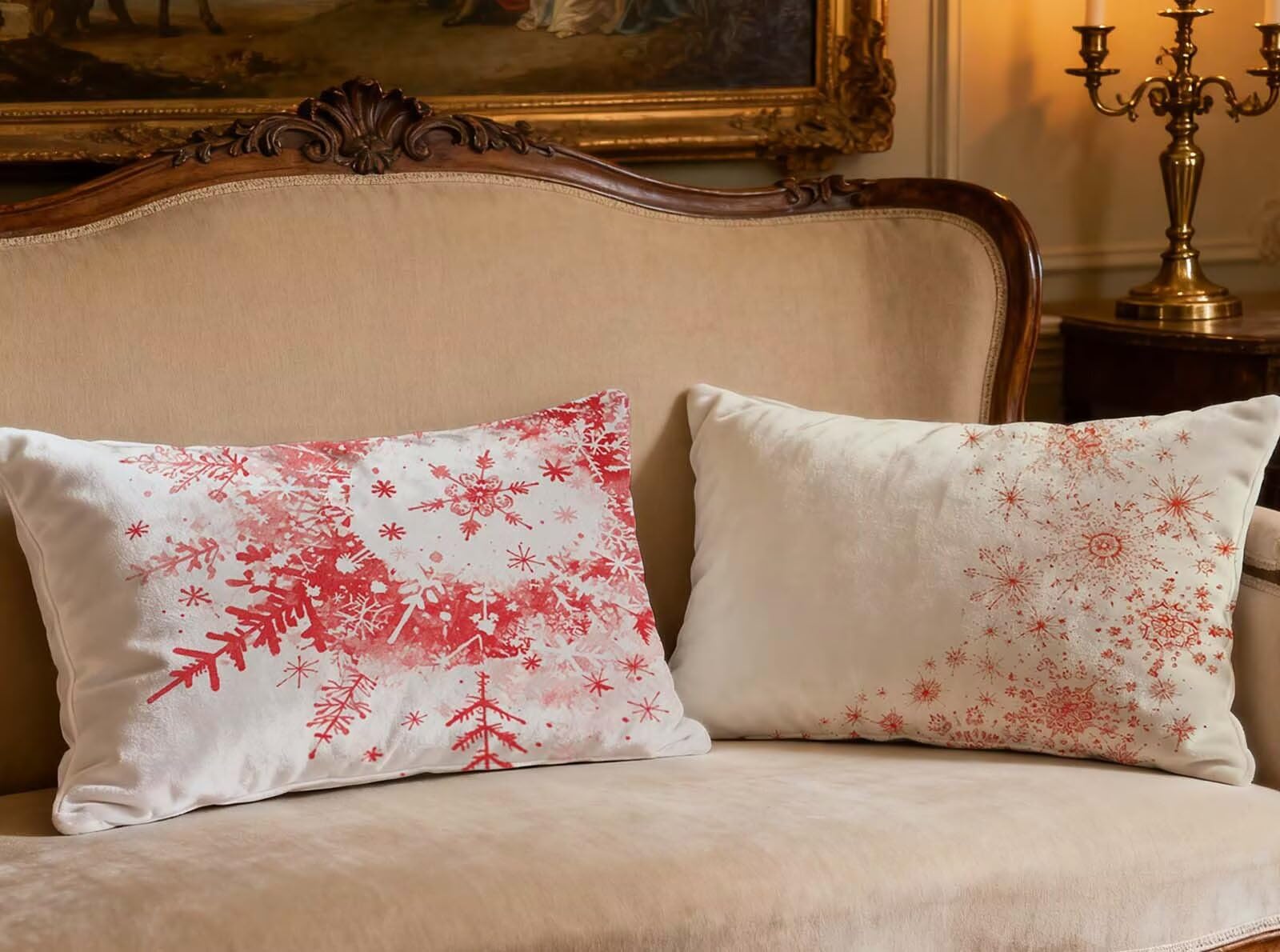 Housse de coussin crème 70x90 cm lot de 2 velours rectangulaire O-364B