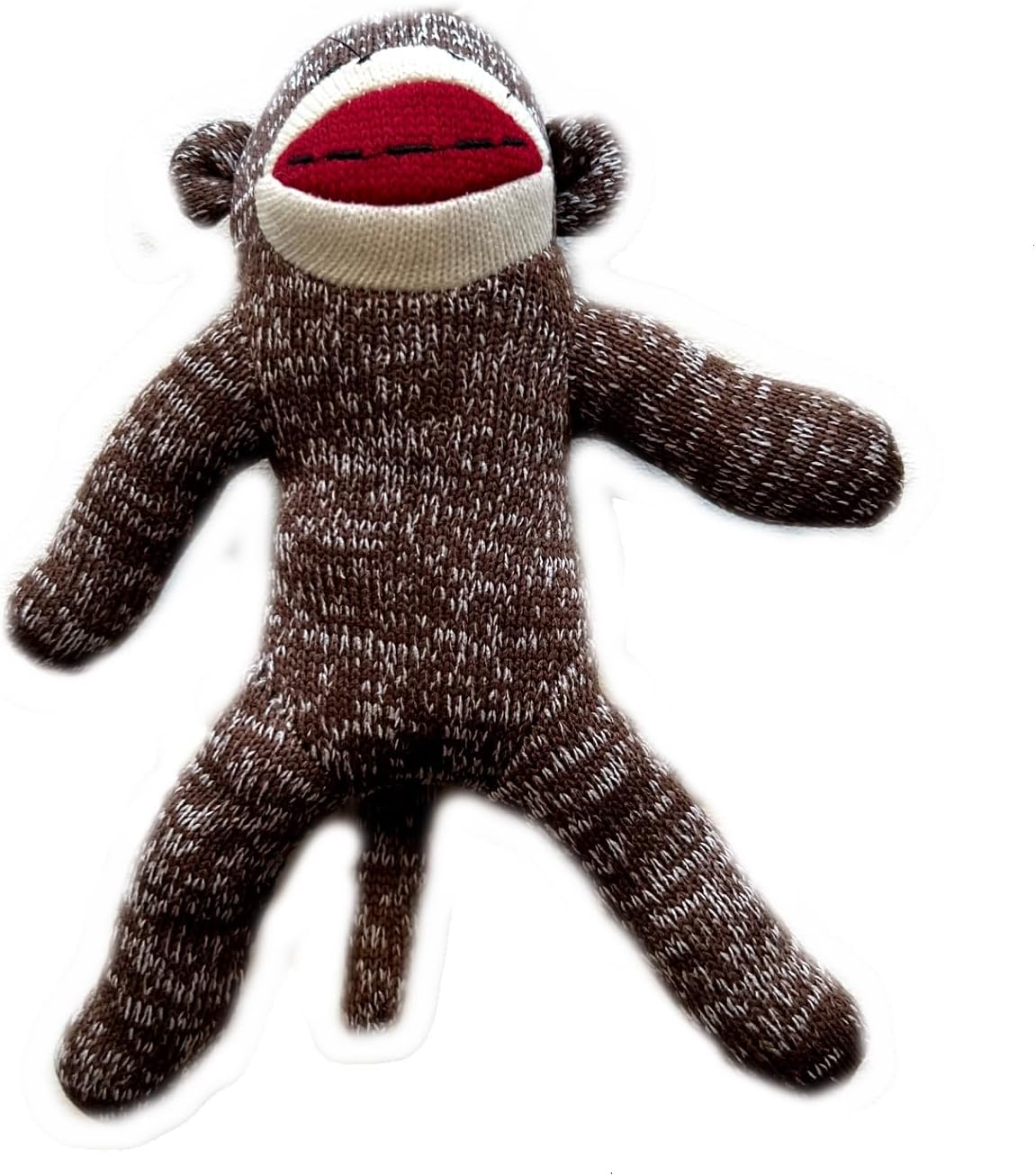 Vibrant Life Playful Buddy Sock Monkey Squeaky Dog Toy for Small to Medium Size Dogs, Colors May Vary, Washable