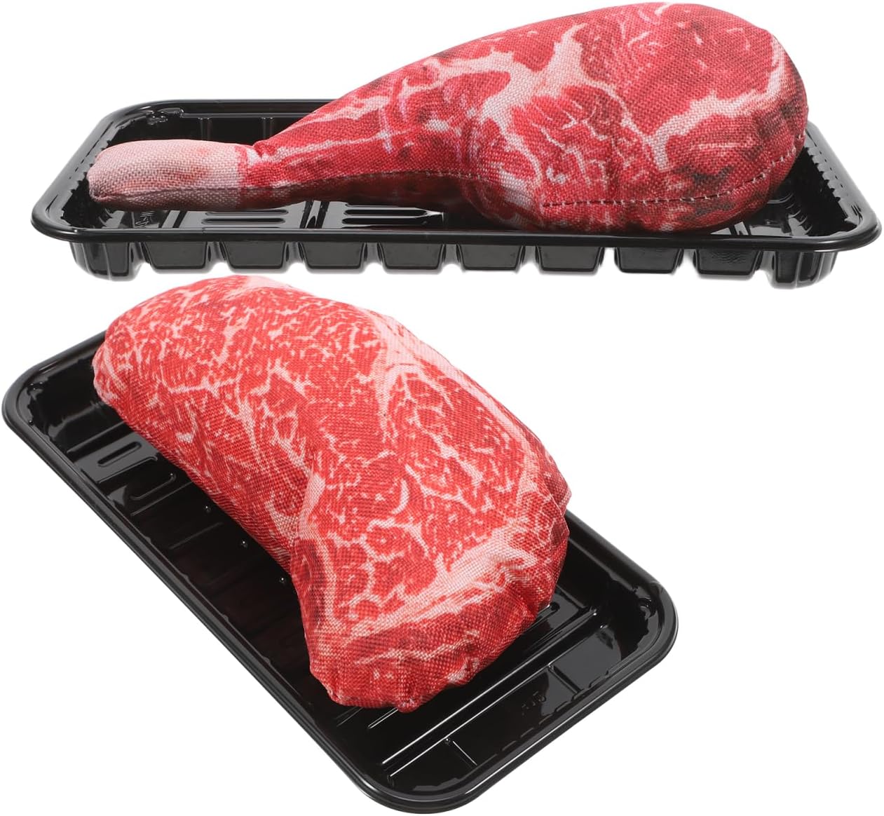 2 Sets Realistic Beef Steak Ornament Simulation Food Artificial Lifelike Fake Beef Meat Model Faux Steak Models