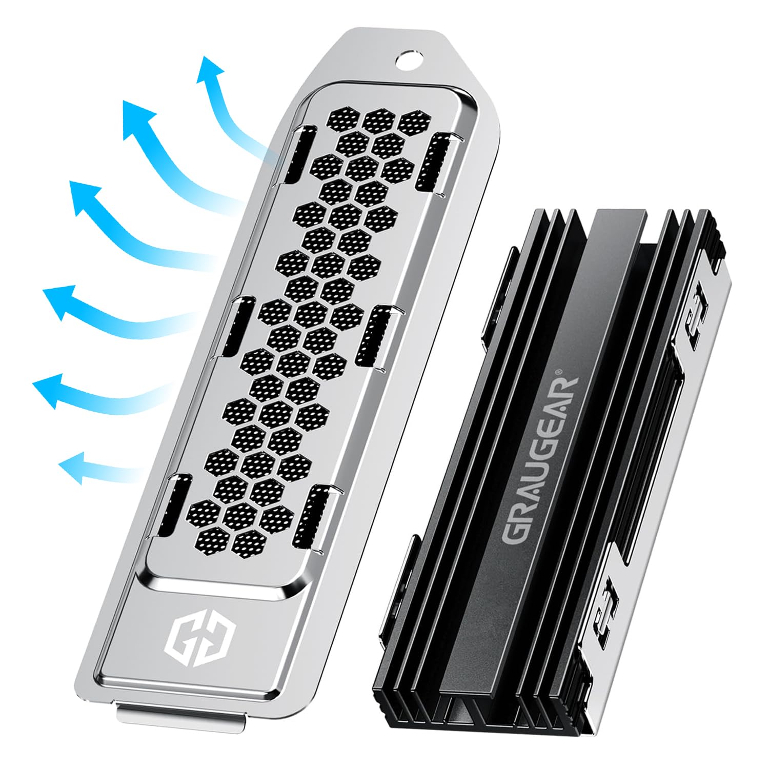 GRAUGEAR PS5 Pro/Slim SSD Juego de cubierta de disipador de calor
