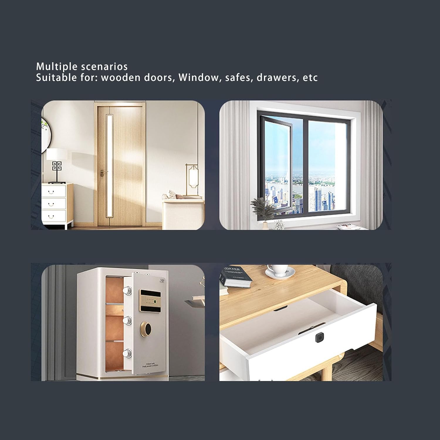 5 Pack Magnetic Reed Switch Door Window Sensor ABS Flame Retardant Material 0.5A DC100V 10W with Normally Open Closed Function for Alarm Systems