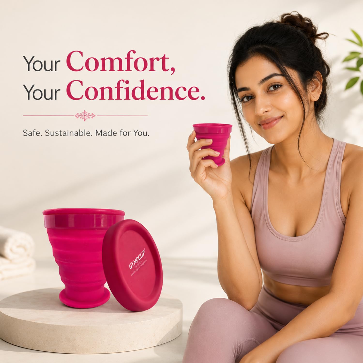 MildCares Menstrual Cup Sterilizer Container – Reusable Medical Grade Silicone Cup Cleaner | Microwave & Hot Water Sterilization | Compact, Foldable & Travel‑Friendly | 100% Safe,BPA Free, Hygienic & Eco‑Friendly (Pack of 1) 1