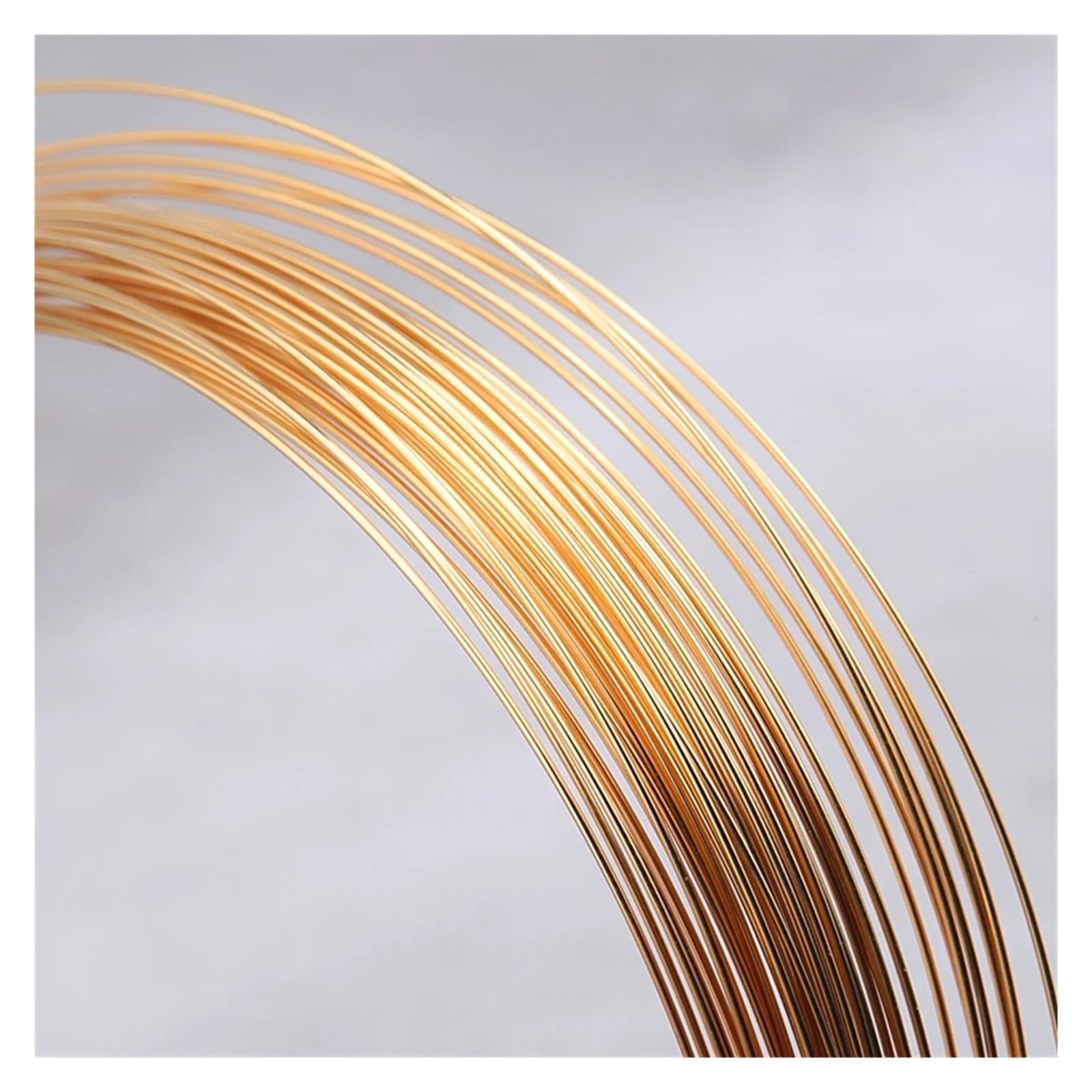 0,25/0,41/0,64/0,8 mm halbharter Gold gefüllter Perlendraht Metallfadendraht for die Herstellung von Goldschmuck Ohrringen DIY(0.81mm 1meter)