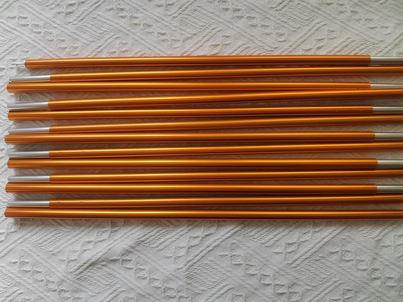 11mm Aluminium Tent Poles Replacement 512cm 548cm 584cm Tent Rod Tent Pole Repair Kit Tent Bar Tent Building Supporting Rod Awning Poles Kit for Hiking (11mmx5.12 Meters)