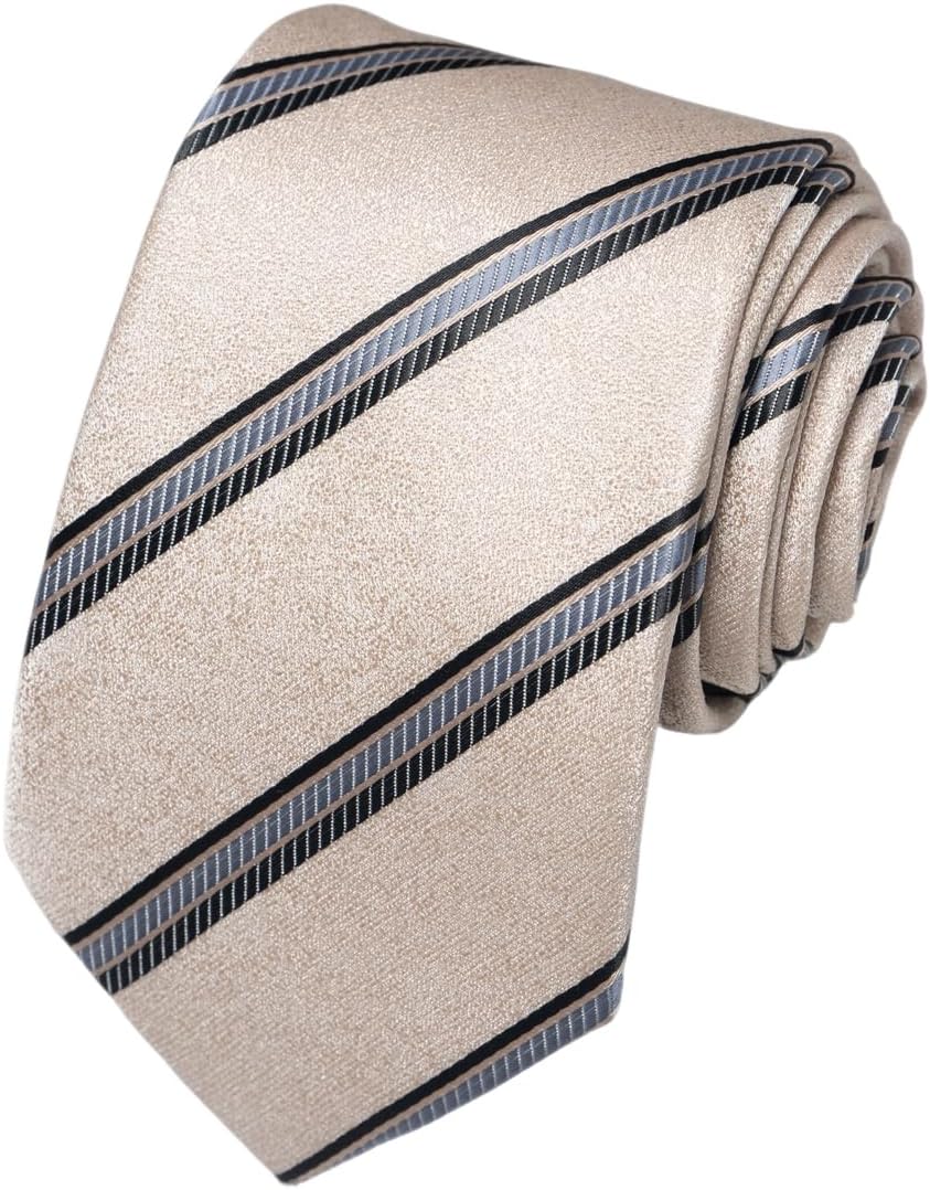 Passabin Striped Ties for Men 50 Colors Formal Man's Tie Woven Neckties for Business Party Wedding