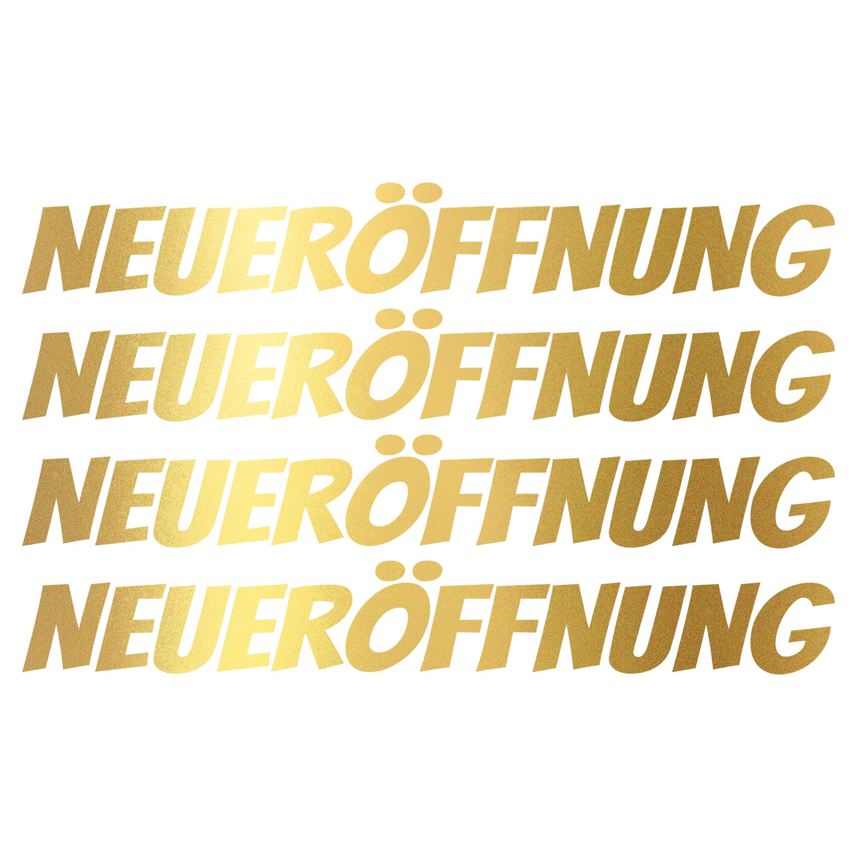 Finest Folia Neueröffnung Schriftzug Set Aufkleber – Gold Metallic