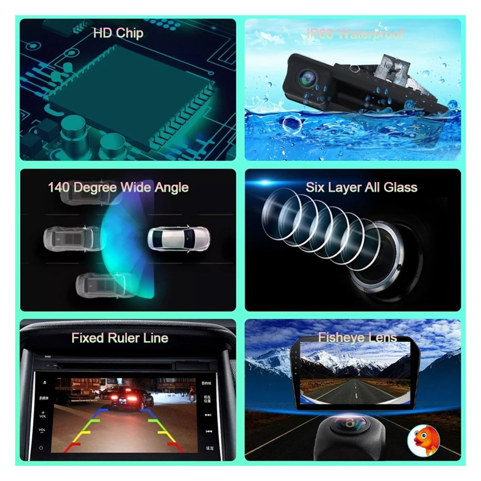 Peugeot 108 HD CCD Achteruitrijcamera Nachtzicht en Filters voor 2014-2021 Auto Back Up Parking