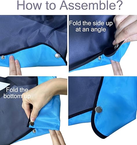 Miniatura 3 de Yesland Paquete de 3 baberos para adultos para comer, baberos lavables e impermeables para hombres mayores, protectores de ropa de 34 x 17.5