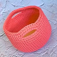 Vista 6 de Hilo de camiseta – 0.197-0.276 in – Cinta de punto para ganchillo, tejido, macramé, manualidades – 328.1 ft / 110 yardas – Hilo de algodón