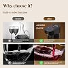 Redsack Wine Aerator – Electric Quantified Pourer Compact with Adjustable Dispensing - Auto Drink for All Bottle Sizes Easy to Use and Intuitive Design (Black) (W-007)